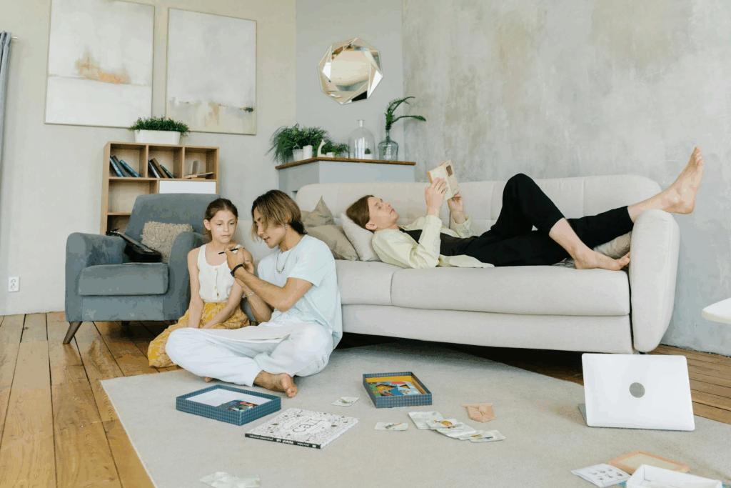 familia y niños con ansiedad 